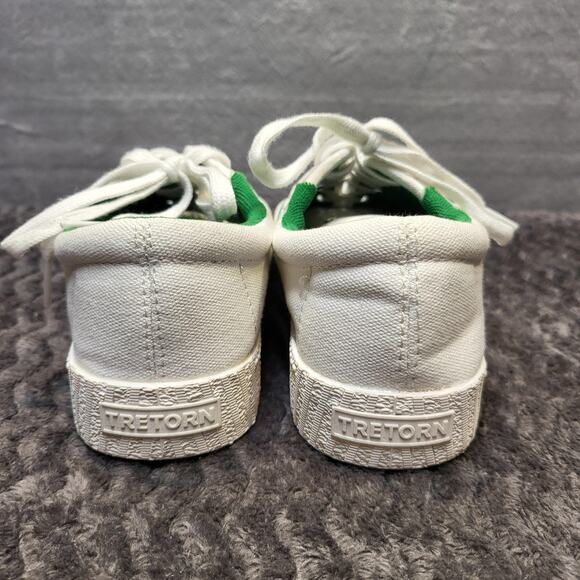 Tretorn Nylite Plus Canvas Shoes Womens Size 6 White Green Tennis Sneakers Retro - Picture 6 of 7
